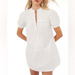 French Connection Puffed Sleeve Mini Dress